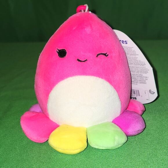 Squishmallows Lasla The Winking Octopus Clip NWT 4" 2024 - Picture 1 of 6